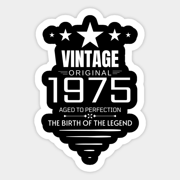 Vintage 1974 - Birthday Gift Sticker by Fluen